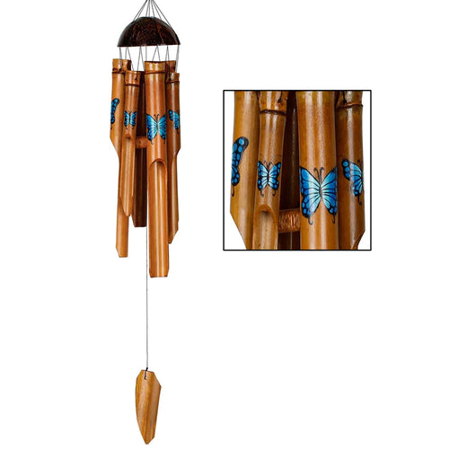 Butterfly Bamboo Chime - Blue
