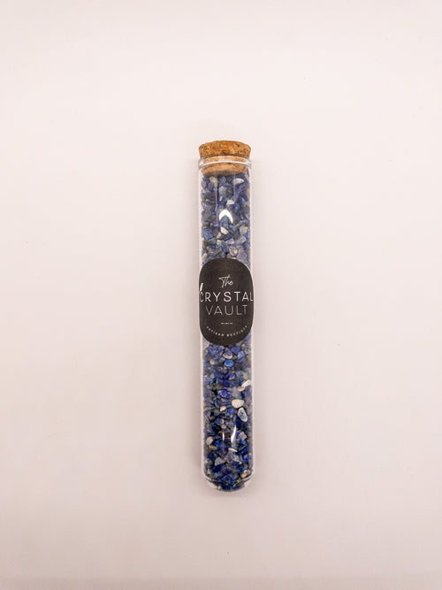 Crystal Chips in Glass Vials