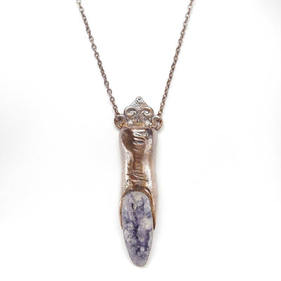 FLUORITE WITCH FINGER PENDANT
