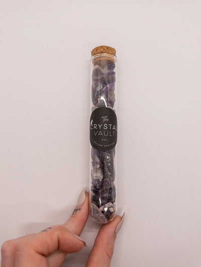 Crystal Chips in Glass Vials