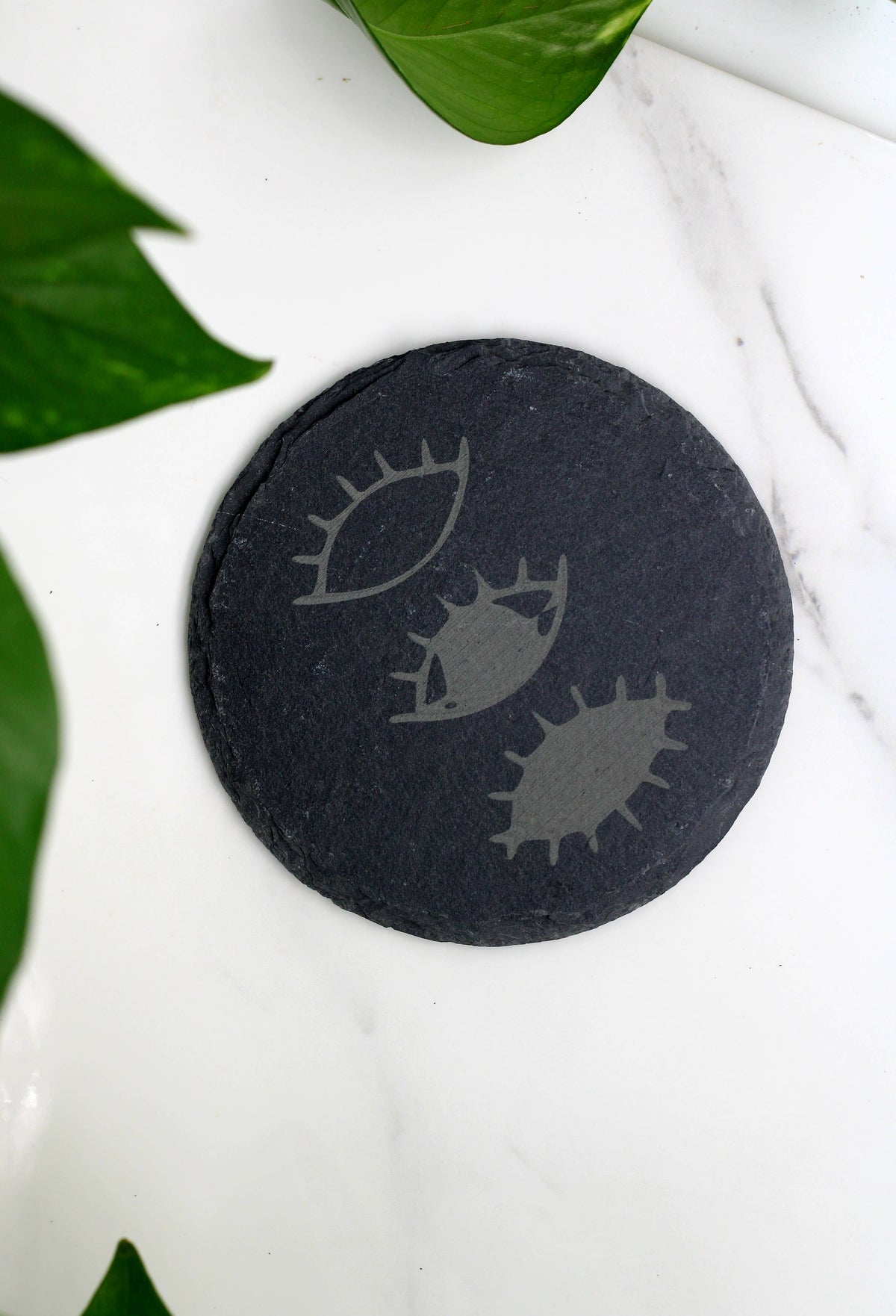 Engraved Slate Coasters - Triple Mal de Ojo