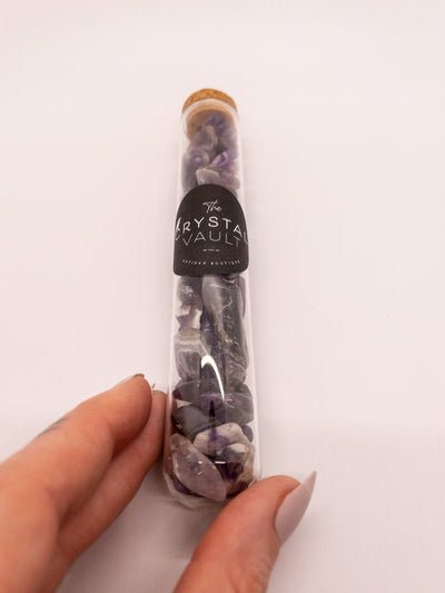 Crystal Chips in Glass Vials