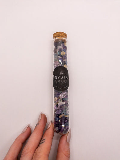 Crystal Chips in Glass Vials