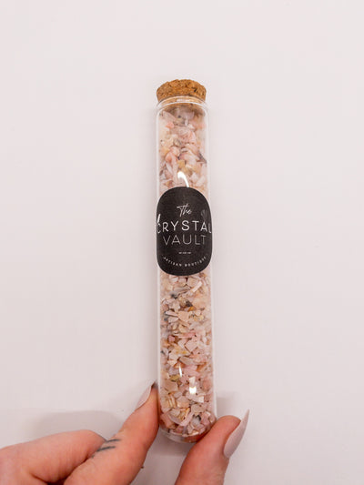 Crystal Chips in Glass Vials