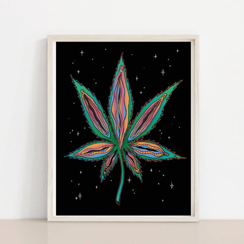 Art Print - Yoni Weed Leaf (8.5 x 11)